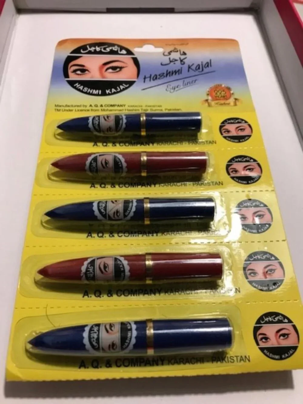2 كحل Black Arabic kajal Eyeliner Surma Kohla Traditional Hashmia كحلة هاشمية